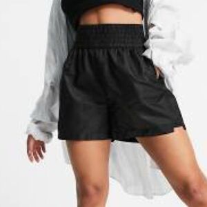 COLLUSION  Black High-Waisted Nylon Shorts